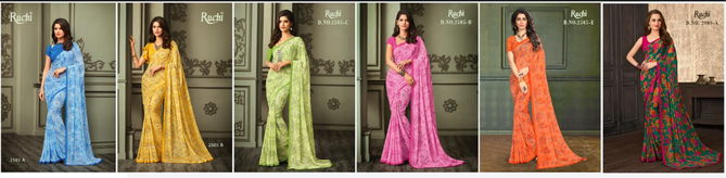 Ruchi Sarees Nimayaa Hits Casual Wear Printed Wholesale Georgette Sarees Catalog